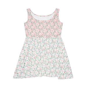 Dipaliz Floral Pastel Skater Dress Pink Garden Print Casual - Dresses