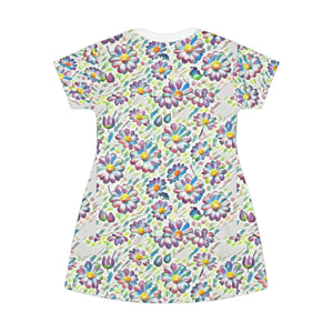 Floral Pattern Shirt Dress – Eco Polyester - Dipaliz - Dresses - Xs