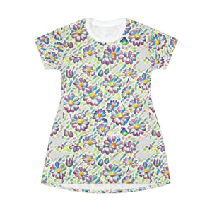 Floral Pattern Shirt Dress – Eco Polyester - Dipaliz - Dresses - Xs