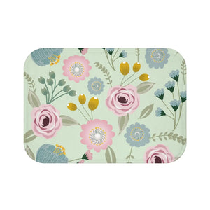 Plush Floral Pattern Bath Mat - Eco Friendly Gift - Dipaliz - Mats & Rugs