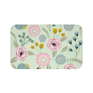Plush Floral Pattern Bath Mat - Eco Friendly Gift - Dipaliz - Mats & Rugs