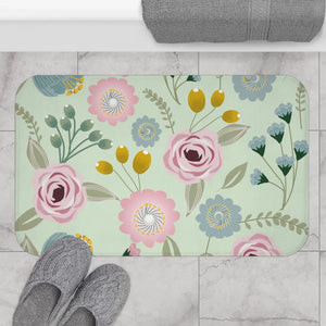 Plush Floral Pattern Bath Mat - Eco Friendly Gift - Dipaliz - Mats & Rugs