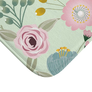 Plush Floral Pattern Bath Mat - Eco Friendly Gift - Dipaliz - Mats & Rugs