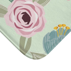 Plush Floral Pattern Bath Mat - Eco Friendly Gift - Dipaliz - Mats & Rugs
