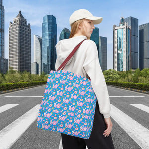 Floral Pattern Print Tote Bag Eco Friendly Gift Dipaliz - Bags