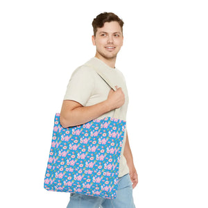 Floral Pattern Print Tote Bag Eco Friendly Gift Dipaliz - Bags