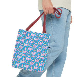 Floral Pattern Print Tote Bag Eco Friendly Gift Dipaliz - Bags