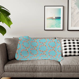 Plush Sherpa Blanket - Floral Pattern Two Colors - Dipaliz - Blankets