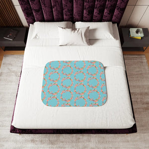 Plush Sherpa Blanket - Floral Pattern Two Colors - Dipaliz - Blankets
