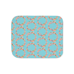 Plush Sherpa Blanket - Floral Pattern Two Colors - Dipaliz - Blankets