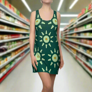 Floral Racerback Dress – Polyester Design - Dipaliz - Dresses - Xs