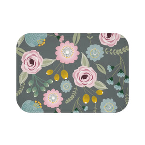 Floral Pattern Bath Mat – Microfiber Rug - Dipaliz - Mats & Rugs