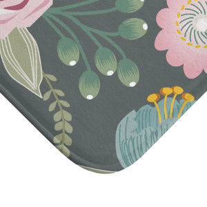 Floral Pattern Bath Mat – Microfiber Rug - Dipaliz - Mats & Rugs