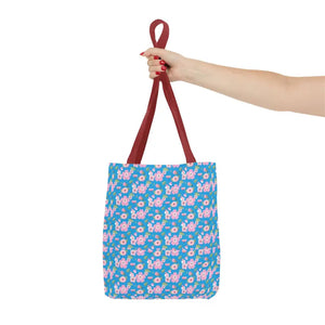 Floral Print Tote Bag Blue Women’s Fashion Statement - Dipaliz - Bags