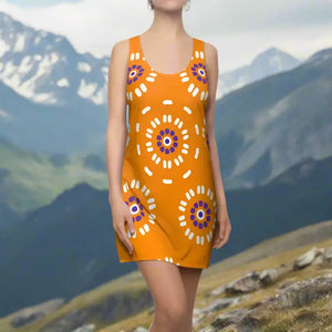 Floral Racerback Dress - Vivid Pattern Style - Dipaliz - Dresses