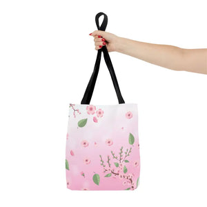 Floral Pattern Pink Tote Bag - Stylish Print Design - Dipaliz - Bags