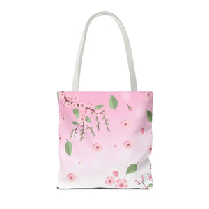 Floral Pattern Pink Tote Bag - Stylish Print Design - Dipaliz - Bags