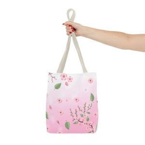 Floral Pattern Pink Tote Bag - Stylish Print Design - Dipaliz - Bags