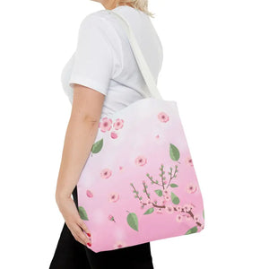 Floral Pattern Pink Tote Bag - Stylish Print Design - Dipaliz - Bags