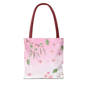 Floral Pattern Pink Tote Bag - Stylish Print Design - Dipaliz - Bags