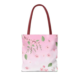 Floral Pattern Pink Tote Bag - Stylish Print Design - Dipaliz - Bags