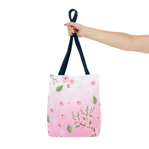 Floral Pattern Pink Tote Bag - Stylish Print Design - Dipaliz - Bags