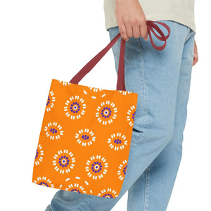 Vibrant Floral Pattern Tote Bag - Durable Polyester - Dipaliz - Bags