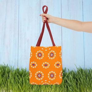 Vibrant Floral Pattern Tote Bag - Durable Polyester - Dipaliz - Bags