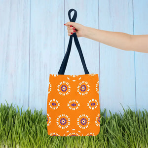 Vibrant Floral Pattern Tote Bag - Durable Polyester - Dipaliz - Bags
