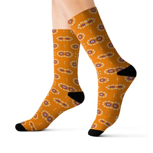 Vibrant Floral Sublimation Socks - Eco-friendly Gifts - Dipaliz