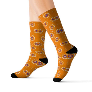 Vibrant Floral Sublimation Socks - Eco-friendly Gifts - Dipaliz