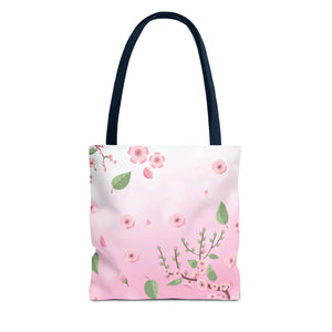 Floral Pink Tote Bag - Durable Polyester Everyday - Dipaliz - Bags