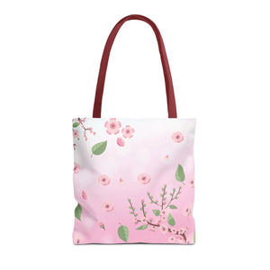 Floral Pink Tote Bag - Durable Polyester Everyday - Dipaliz - Bags