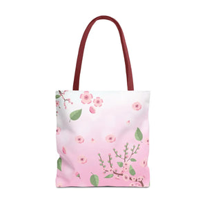 Floral Pink Tote Bag - Durable Polyester Everyday - Dipaliz - Bags