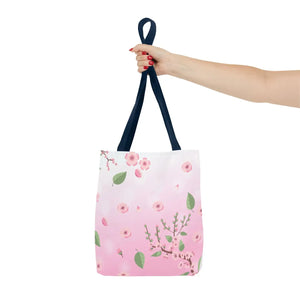 Floral Pink Tote Bag - Durable Polyester Everyday - Dipaliz - Bags