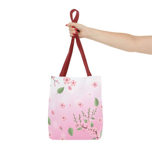 Floral Pink Tote Bag - Durable Polyester Everyday - Dipaliz - Bags