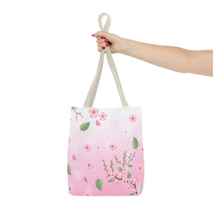 Floral Pink Tote Bag - Durable Polyester Everyday - Dipaliz - Bags