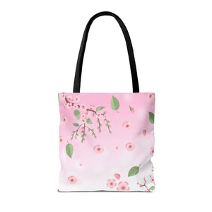 Floral Pink Tote Bag - Durable Polyester Everyday - Dipaliz - Bags