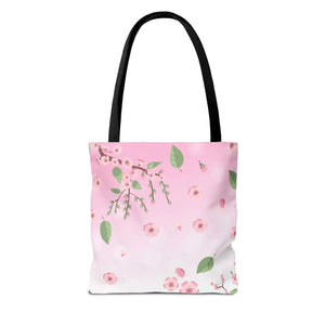 Floral Pink Tote Bag - Durable Polyester Everyday - Dipaliz - Bags