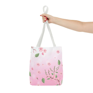 Floral Pink Tote Bag - Durable Polyester Everyday - Dipaliz - Bags