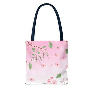 Floral Pink Tote Bag - Durable Polyester Everyday - Dipaliz - Bags