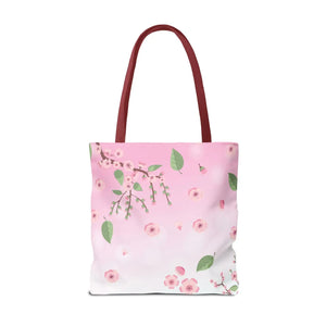 Floral Pink Tote Bag - Durable Polyester Everyday - Dipaliz - Bags
