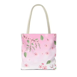 Floral Pink Tote Bag - Durable Polyester Everyday - Dipaliz - Bags