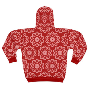 Vibrant Floral Unisex Zip Hoodie - Winter Style - Dipaliz - Hoodies
