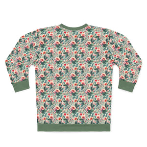 Vibrant Floral Pattern Unisex Sweatshirt - Polyester Cotton - Dipaliz - Sweatshirts
