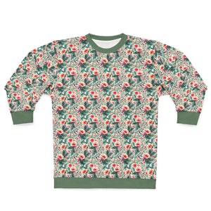 Vibrant Floral Pattern Unisex Sweatshirt - Polyester Cotton - Dipaliz - Sweatshirts
