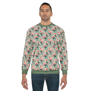 Vibrant Floral Pattern Unisex Sweatshirt - Polyester Cotton - Dipaliz - Sweatshirts