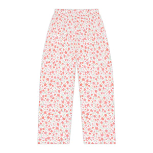 Pink Floral Pattern Women’s Pajama Pants (aop) - Pajamas