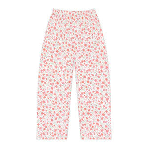 Pink Floral Pattern Women’s Pajama Pants (aop) - Pajamas
