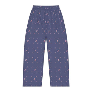 Purple Floral Pattern Pajama Pants - Cozy Loungewear - Dipaliz - Pajamas